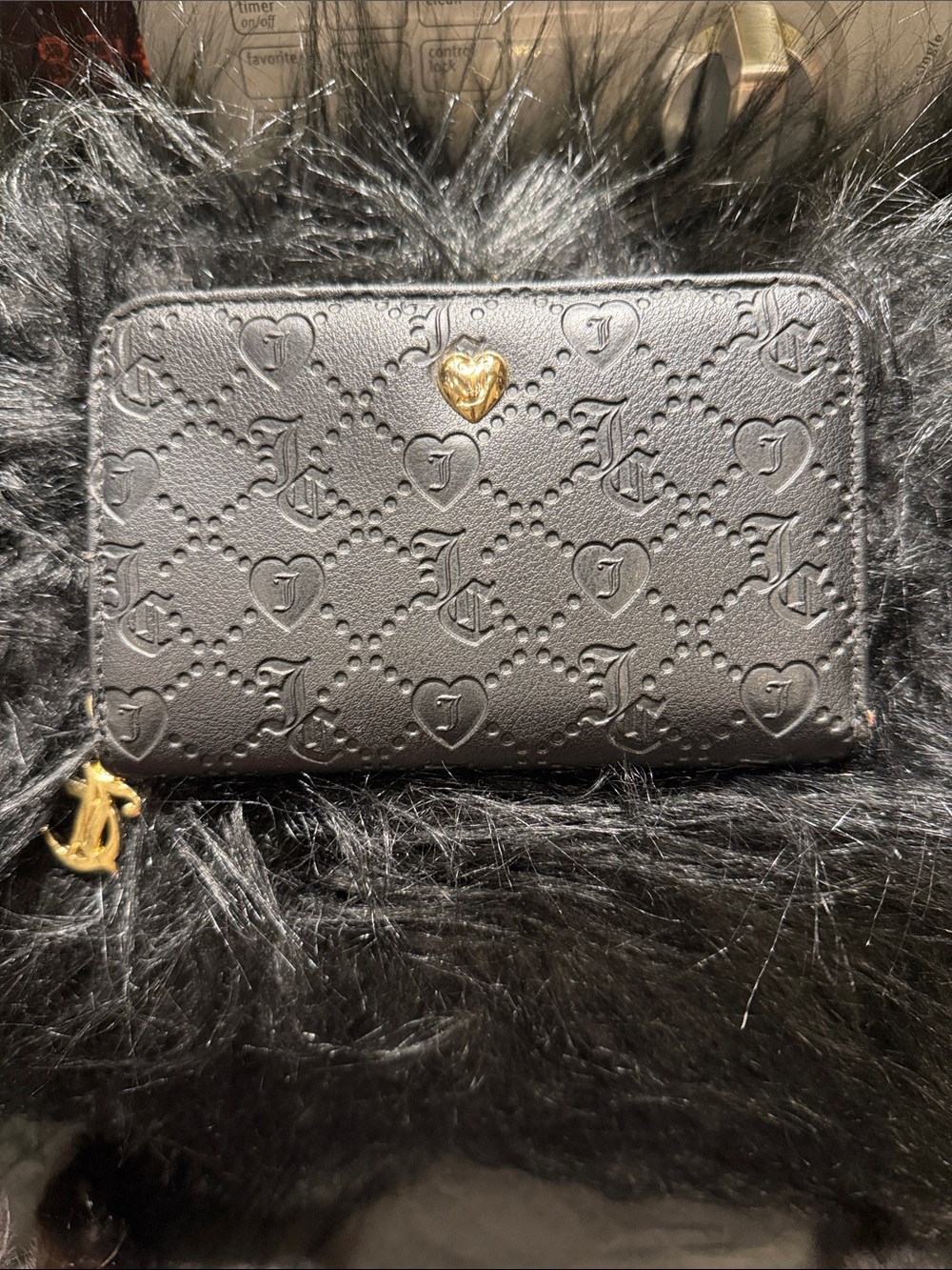 Juicy Couture Wallet Debossed Faux Leather Card Wallet